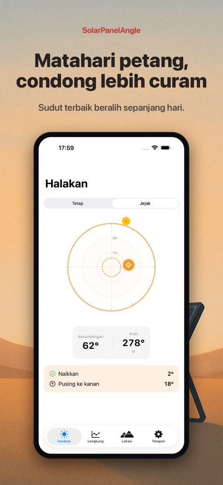 Sudut Panel Solar: Hala 9