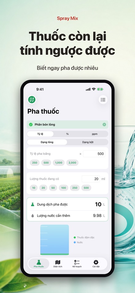 Spray Mix: Pha thuốc & Đo đất 4