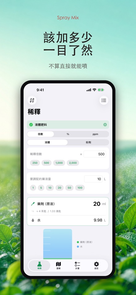 Spray Mix 農藥稀釋計算器 3
