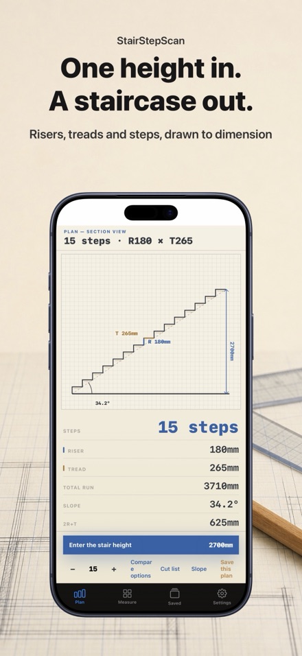 Stair Calculator: Stringer Cut 1