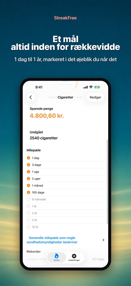 StreakFree: Dage siden 4