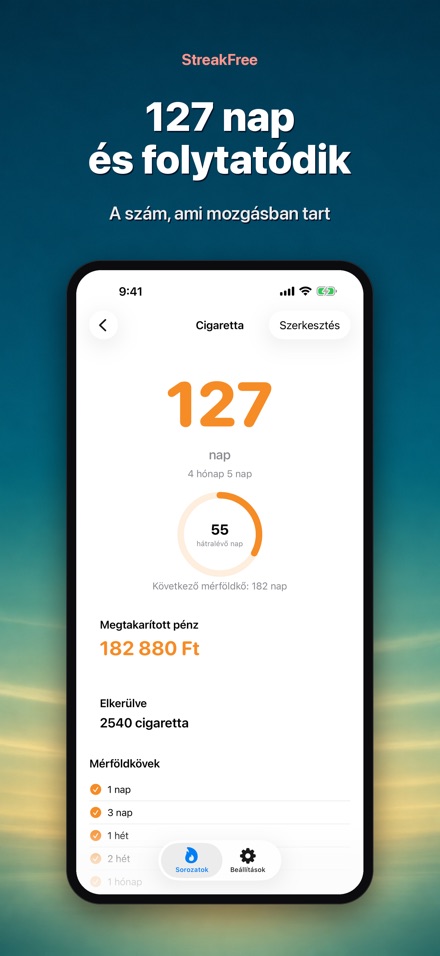 StreakFree: Napok azóta