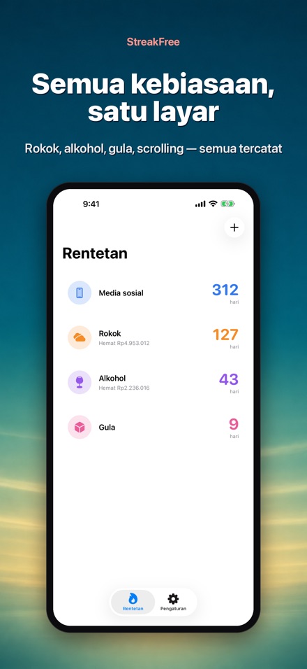 StreakFree: Hari Sejak 2