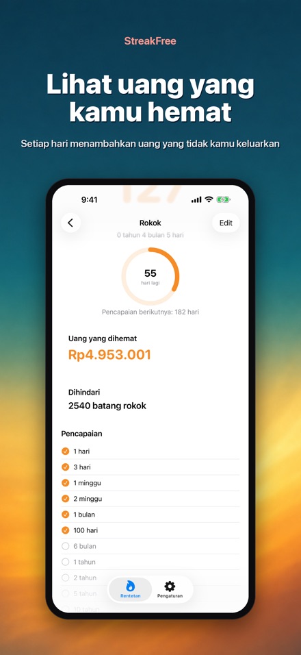 StreakFree: Hari Sejak 3