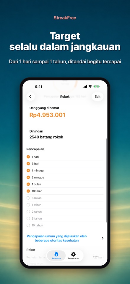 StreakFree: Hari Sejak 4