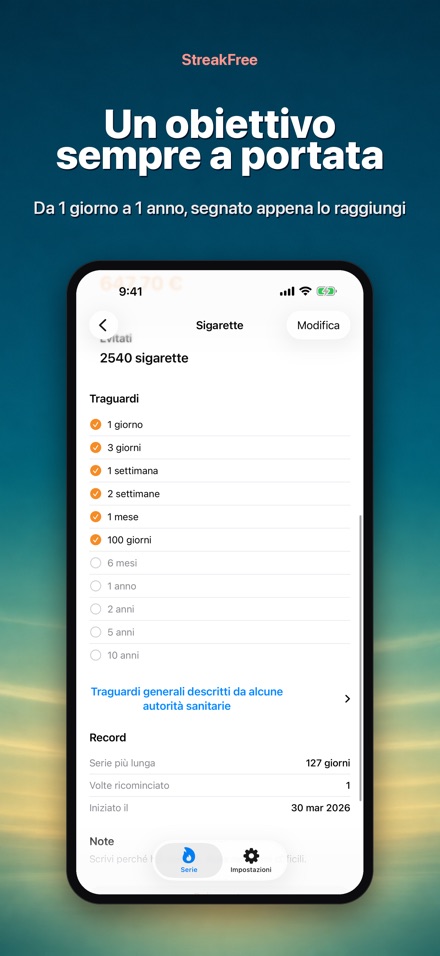StreakFree: Giorni senza 4