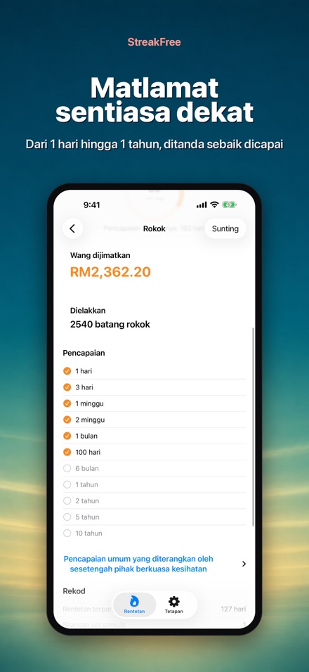 StreakFree: Hari Sejak 4