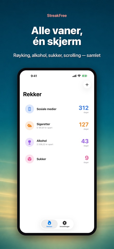 StreakFree: Dager siden 2