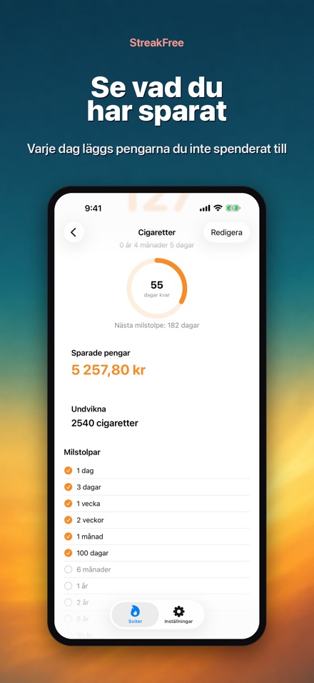 StreakFree: Dagar sedan 3