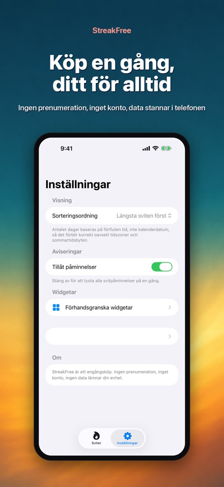 StreakFree: Dagar sedan 10