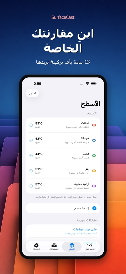 SurfaceCast حرارة الأسطح 6
