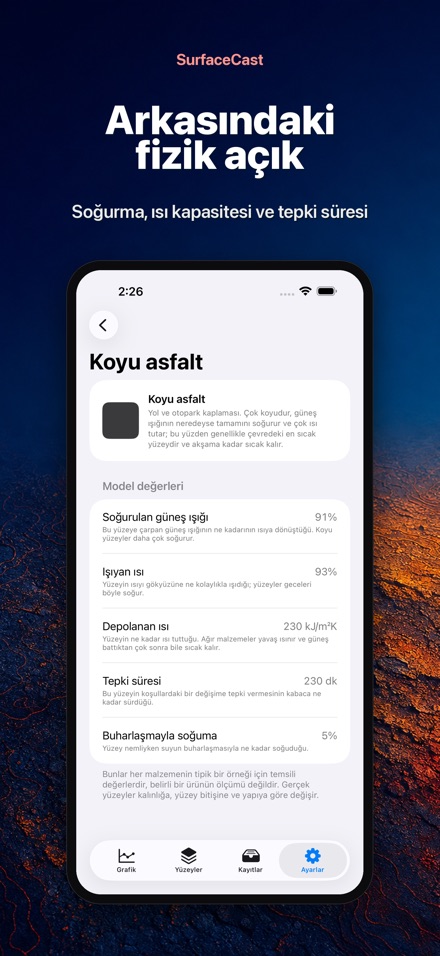 SurfaceCast Yüzey Sıcaklığı 10