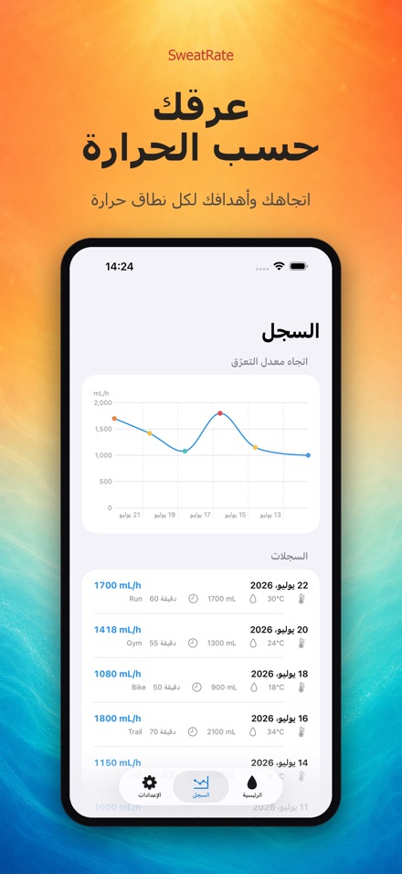 SweatRate: معدل التعرّق 3