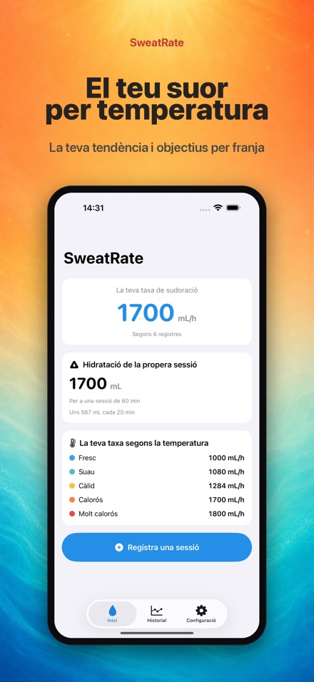 SweatRate: Taxa de suor 4