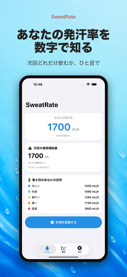 SweatRate 発汗率&水分補給 5