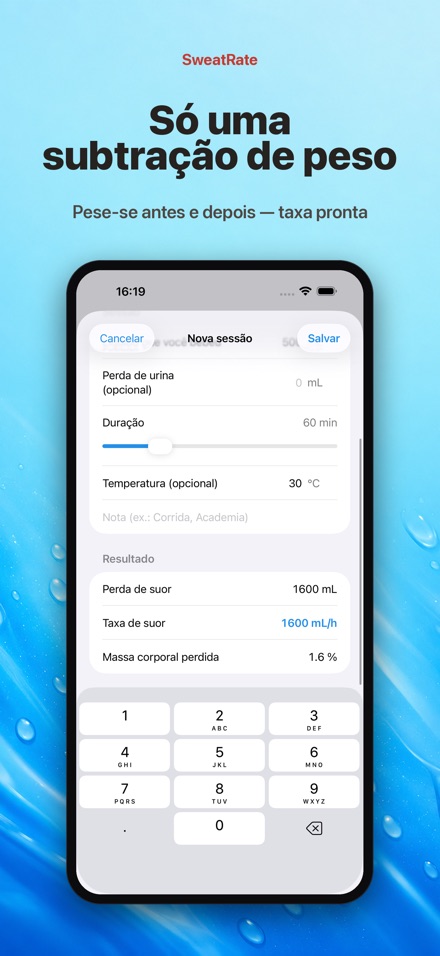 SweatRate: Taxa de Suor 2