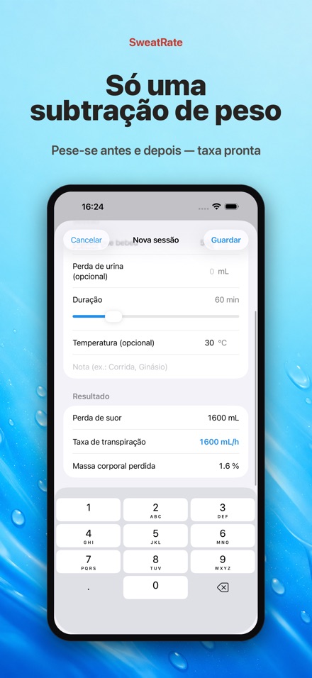 SweatRate: Taxa de Suor 2