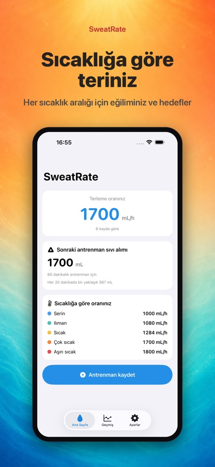 SweatRate: Terleme Oranı 4