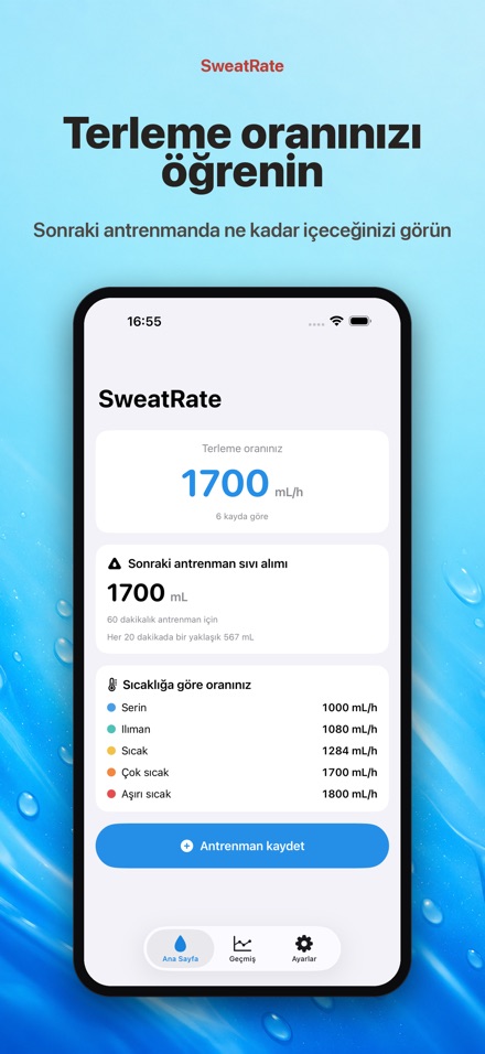 SweatRate: Terleme Oranı 5