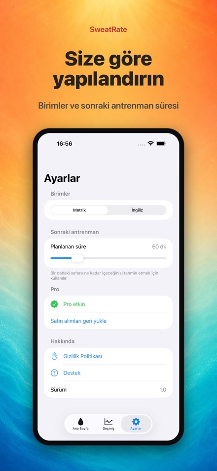 SweatRate: Terleme Oranı 9