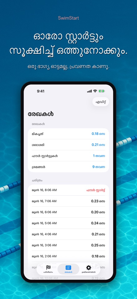 SwimStart: പ്രതികരണ ട്രെയിനർ 8