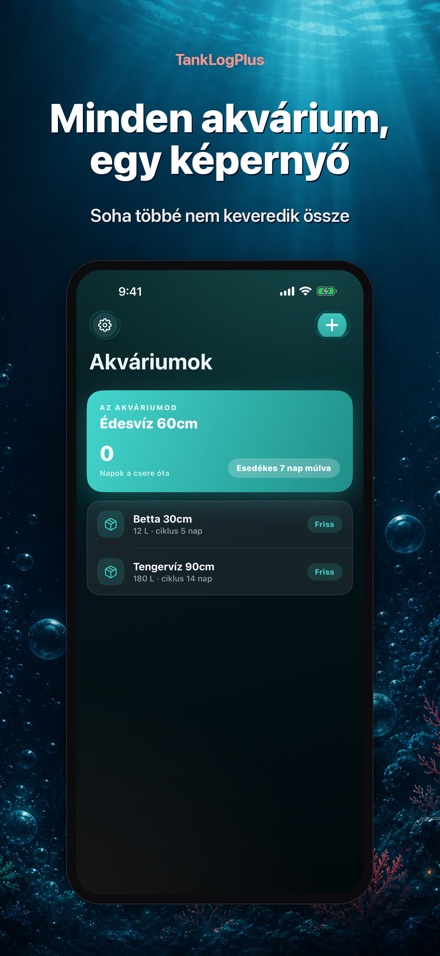 TankLogPlus: Akvárium napló 2