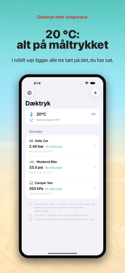 Dæktryk efter temperatur 5