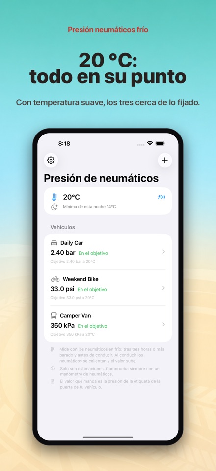 Presión neumáticos frío 5