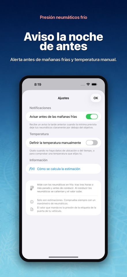 Presión neumáticos frío 10