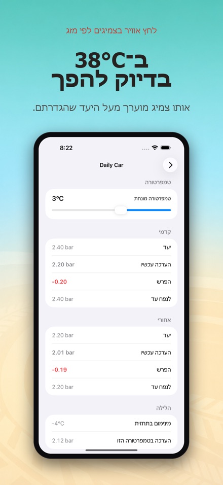 לחץ אוויר בצמיגים לפי מזג 4