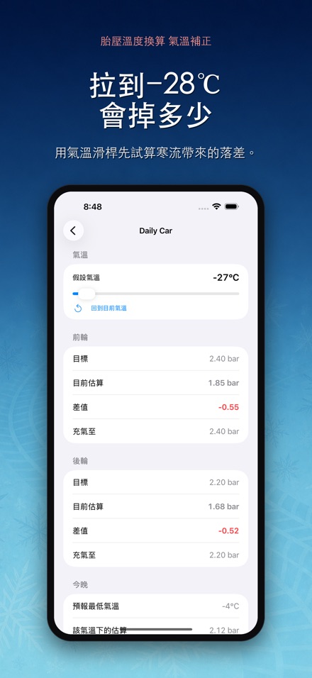 胎壓溫度換算 氣溫補正 3