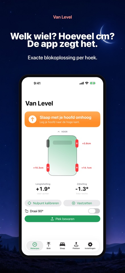 Van Level: Slaap waterpas 2