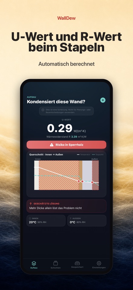 WallDew: Tauwasser Wandaufbau 3