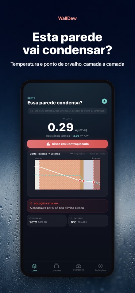WallDew: condensação na parede